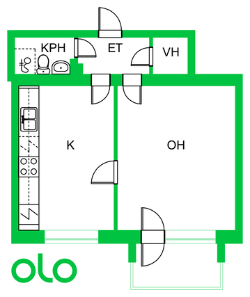 Rental Lappeenranta Parkkarila 1 room Kampanja