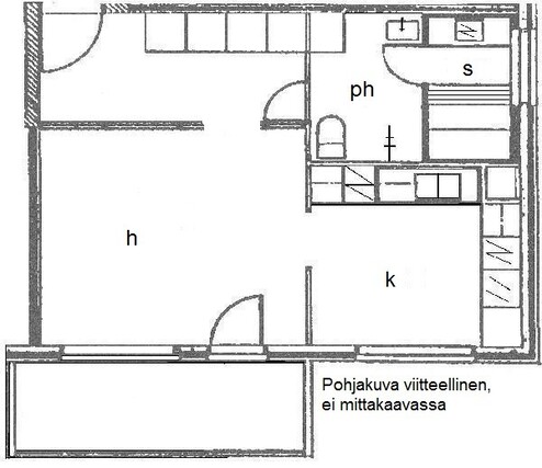 Vuokra-asunto Valkeakoski Keskusta Yksiö Yleiskuva