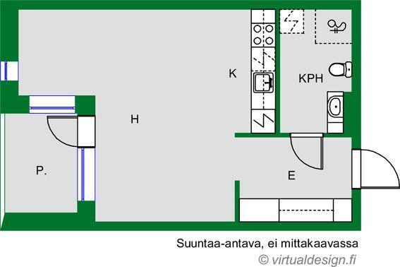 Vuokra-asunto Helsinki Viikki Yksiö Julkisivu kadulta