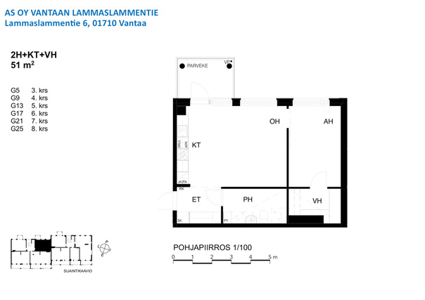 Vuokra-asunto Vantaa Hämeenkylä Kaksio