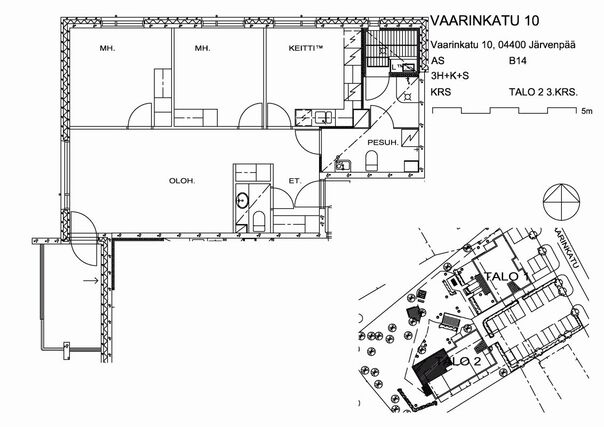 Vuokra-asunto Järvenpää Pöytäalho 3 huonetta