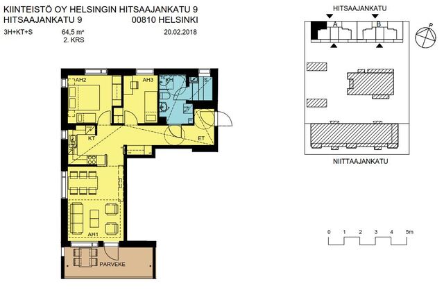 Vuokra-asunto Helsinki Herttoniemenranta 3 huonetta Pääkuva