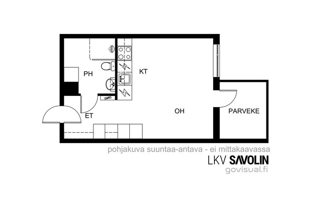 Vuokra-asunto Jyväskylä Kortepohja Yksiö Yleiskuva