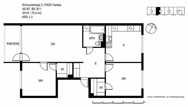 Rental Vantaa Martinlaakso 3 rooms