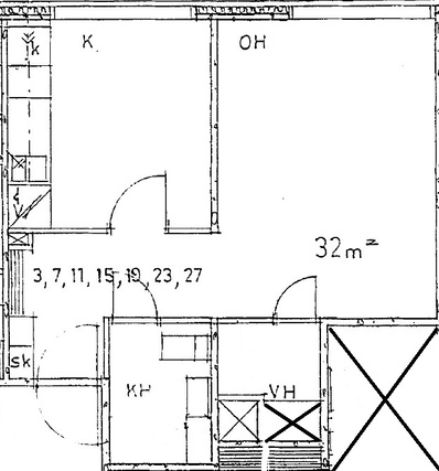 Vuokra-asunto Oulu Kaukovainio Yksiö