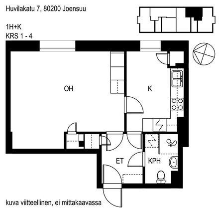 Vuokra-asunto Joensuu Niinivaara Yksiö Kampanja