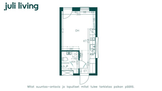 Vuokra-asunto Turku Pukkila Yksiö Yleiskuva