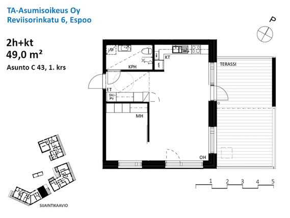 Asumisoikeusasunto Espoo Espoon keskus Kaksio