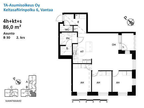 Asumisoikeusasunto Vantaa Kivistö 4 huonetta