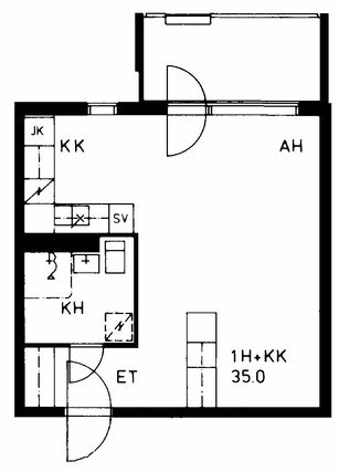 Vuokra-asunto Kerava Keskusta Yksiö