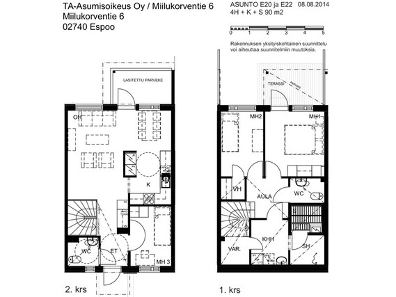 Asumisoikeusasunto Espoo Karhusuo 4 huonetta