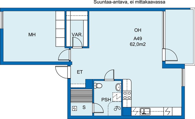 Vuokra-asunto Kokkola Keskusta Kaksio