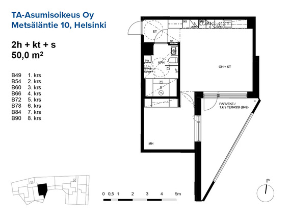 Asumisoikeusasunto Helsinki Pasila Kaksio