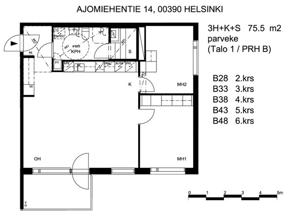 Asumisoikeusasunto Helsinki Konala 3 huonetta