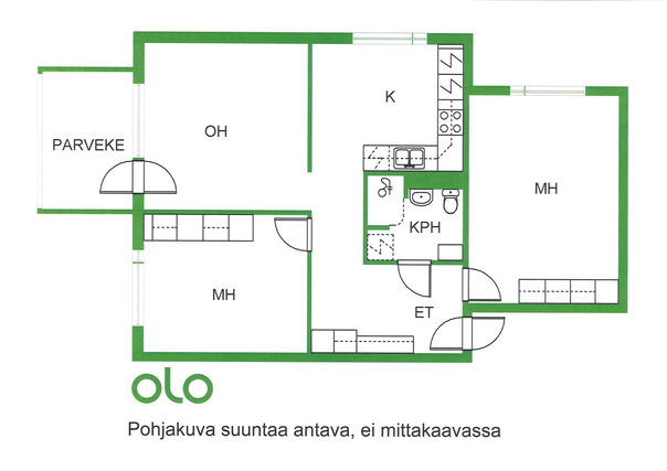 Vuokra-asunto Mikkeli Tuppurala 3 huonetta