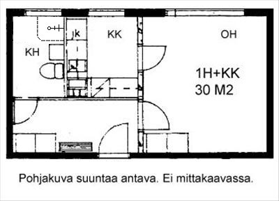 Vuokra-asunto Oulu Rajakylä Yksiö