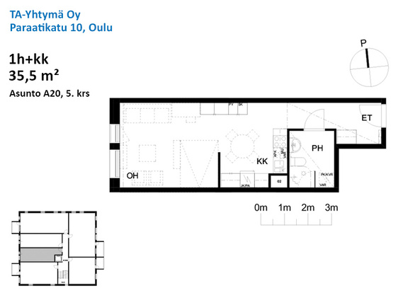 Rental Oulu Hiukkavaara 1 room