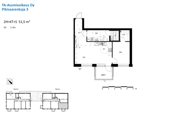 Right of occupancy apartment Lappeenranta Linnoitus 2 rooms