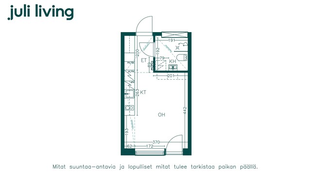 Vuokra-asunto Turku Pukkila Yksiö Yleiskuva