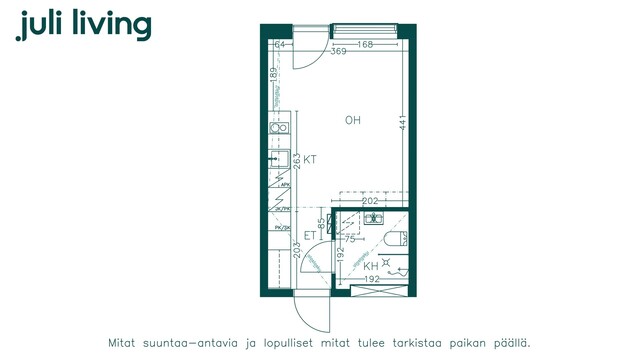 Vuokra-asunto Turku Pukkila Yksiö Yleiskuva