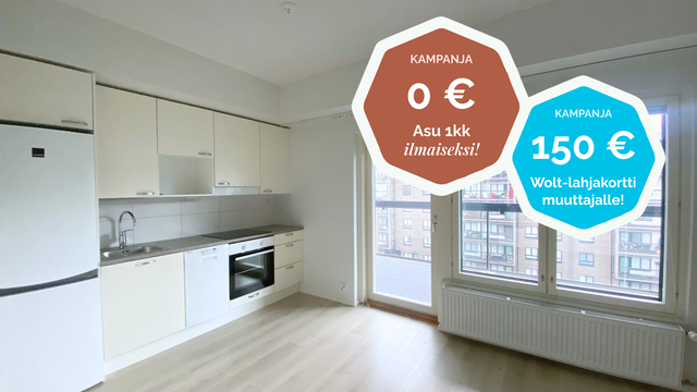 Rental Turku Herttuankulma 1 room Valoisa yksiö Turun ydinkeskustan vieressä