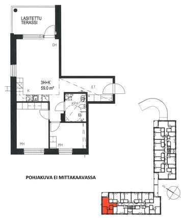 Vuokra-asunto Turku Raunistula 3 huonetta Yleiskuva