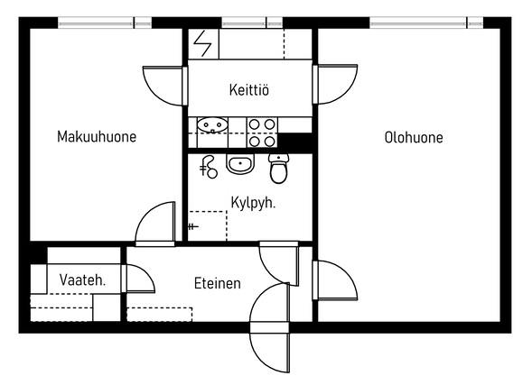 Rental Iisalmi Lippuniemi 2 rooms