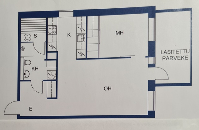 Vuokra-asunto Espoo Pohjois-Tapiola Kaksio julkisivu