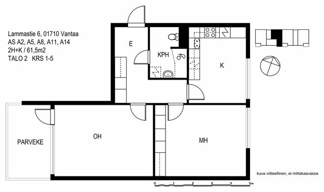 Rental Vantaa Pähkinärinne 2 rooms