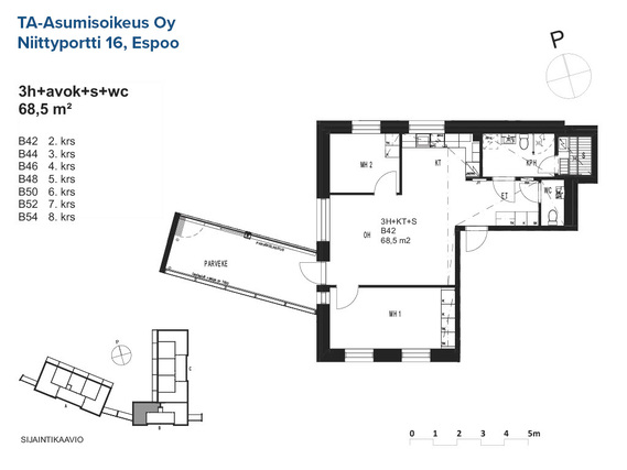 Asumisoikeusasunto Espoo Niittykumpu 3 huonetta