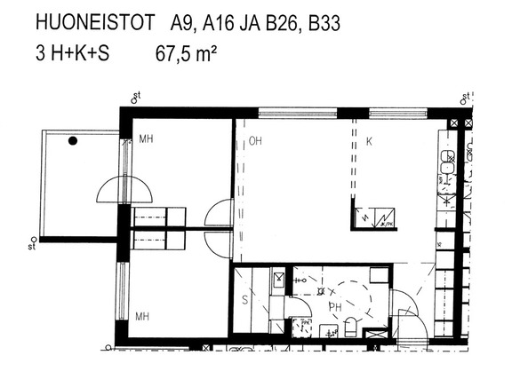 Asumisoikeusasunto Espoo Vanhakartano 3 huonetta