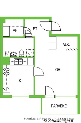 Vuokra-asunto Riihimäki Keskusta Yksiö