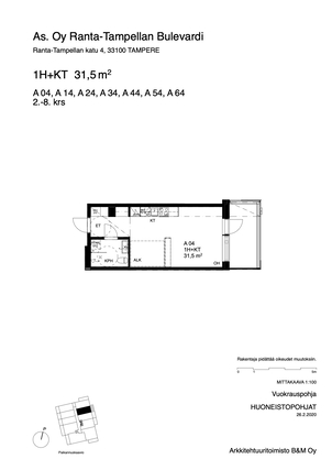 Rental Tampere Ranta-Tampella 1 room