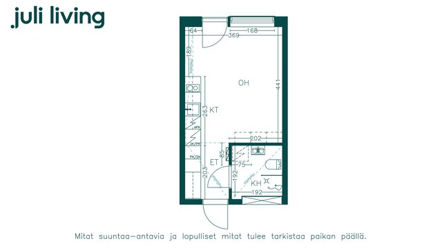 Vuokra-asunto Turku Pukkila Yksiö