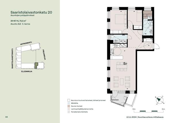 Asumisoikeusasunto Helsinki Kruunuvuorenranta 3 huonetta