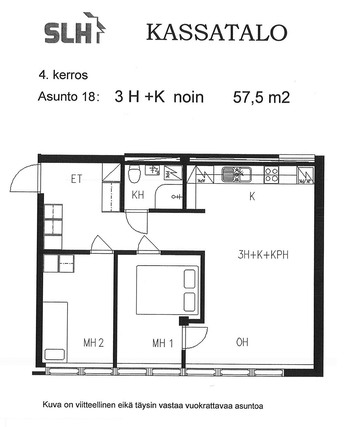 Vuokra-asunto Riihimäki Keskusta 3 huonetta