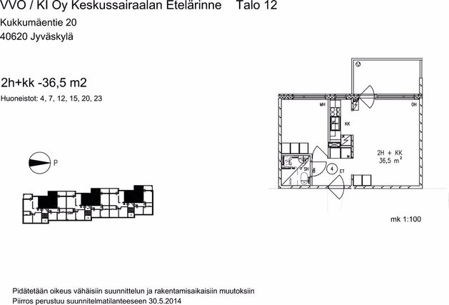 Vuokra-asunto Jyväskylä Kukkumäki Kaksio