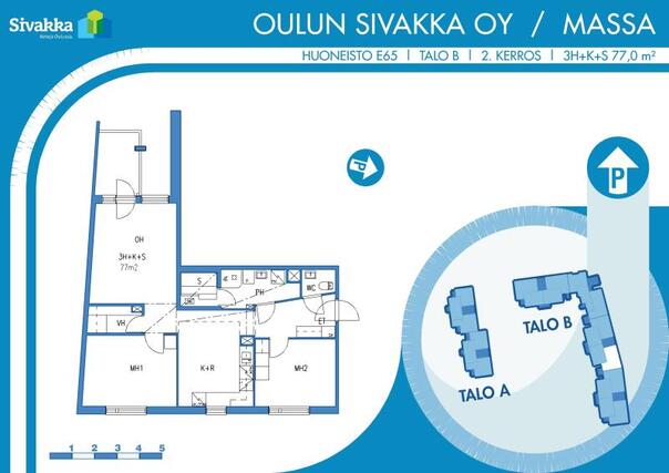 Rental Oulu Toppila 3 rooms