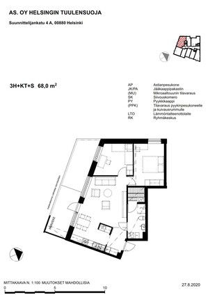 Vuokra-asunto Helsinki Herttoniemi 3 huonetta Julkisivu