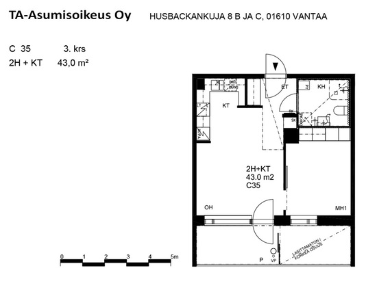 Asumisoikeusasunto Vantaa Kaivoksela Kaksio