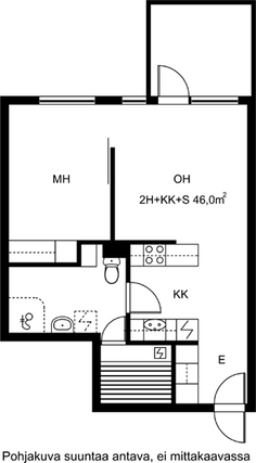 Vuokra-asunto Jyväskylä Kortepohja Kaksio Julkisivukuva