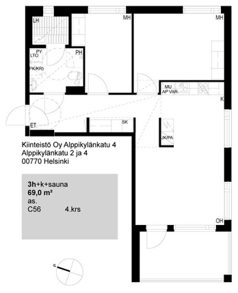 Asumisoikeusasunto Helsinki Suurmetsä 3 huonetta