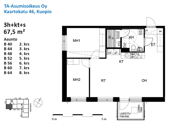 Asumisoikeusasunto Kuopio Haapaniemi 3 huonetta