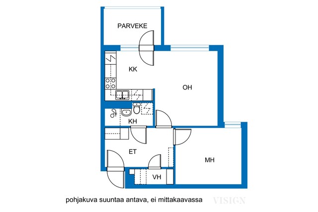 Vuokra-asunto Lahti Möysä Kaksio Julkisivu