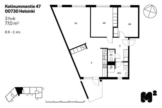 Vuokra-asunto Helsinki Tapanila 3 huonetta