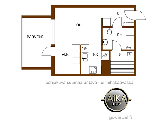 Vuokra-asunto Oulu Limingantulli Yksiö