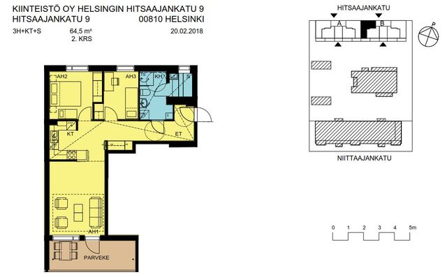 Vuokra-asunto Helsinki Herttoniemenranta 3 huonetta Pääkuva