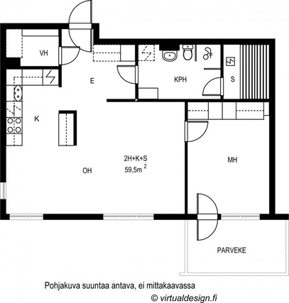 Vuokra-asunto Tampere Hatanpää Kaksio Julkisivu
