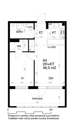 Vuokra-asunto Tuusula Hyrylä Kaksio A 5  Rykmentin puistotie 15 A 5