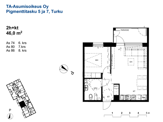 Asumisoikeusasunto Turku Pitkämäki Kaksio